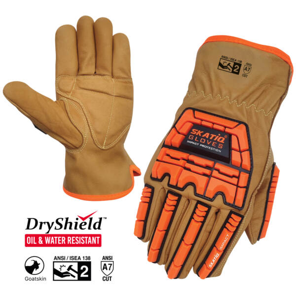 DryShield™ OIL & Water RESISTANT Goatskin Glove (impact / cut)