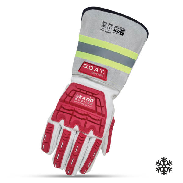 LINED PREMIUM Grain Goatskin Glove w/5" Cuff WITH CUT PROTECTION (Impact / cut)