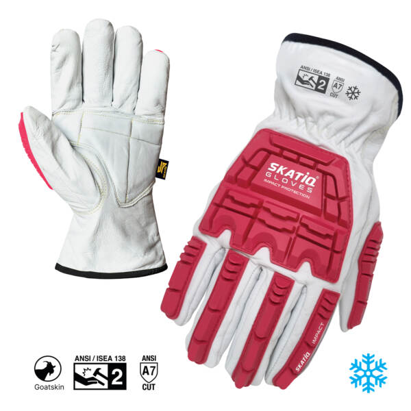 WINTER GOATSKIN CUT RESISTANT IMPACT SAFETY GLOVE (PADDED PALM)